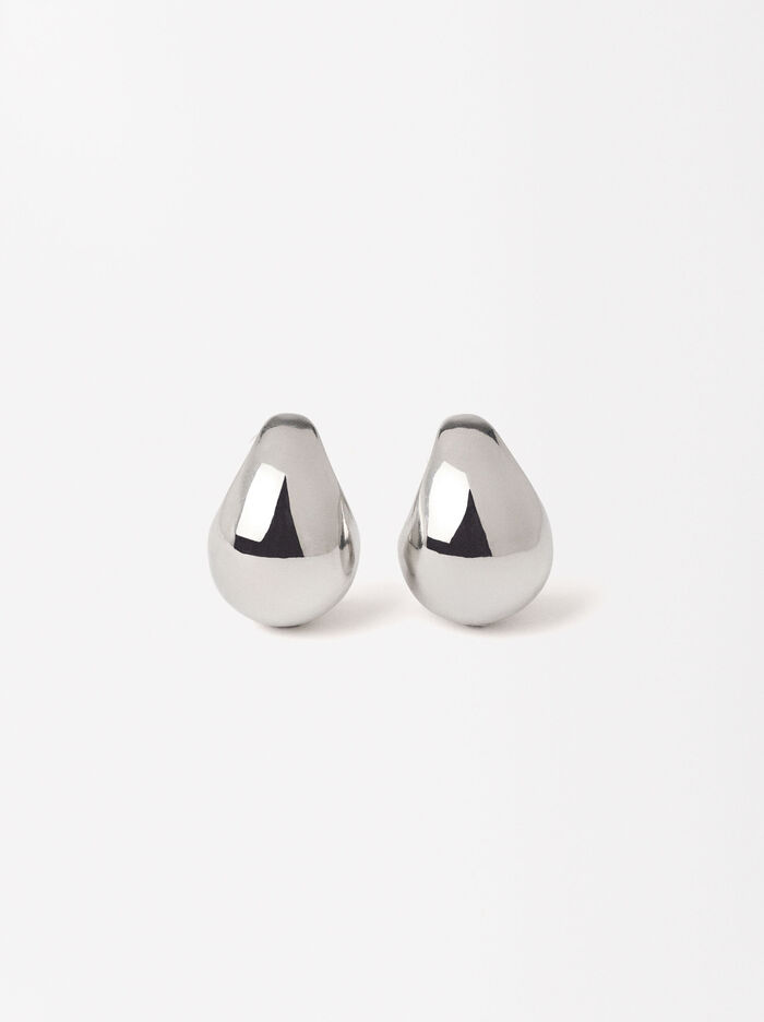 Oval Silver Earrings