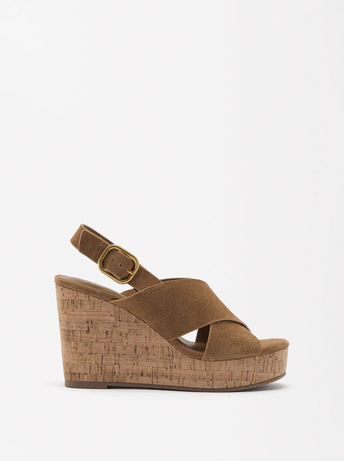 Online Exclusive - Leather Wedge Sandals