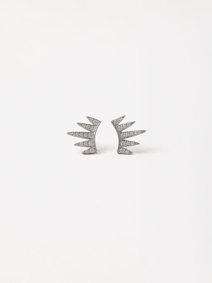 Zirconia Earrings - 925 Sterling Silver