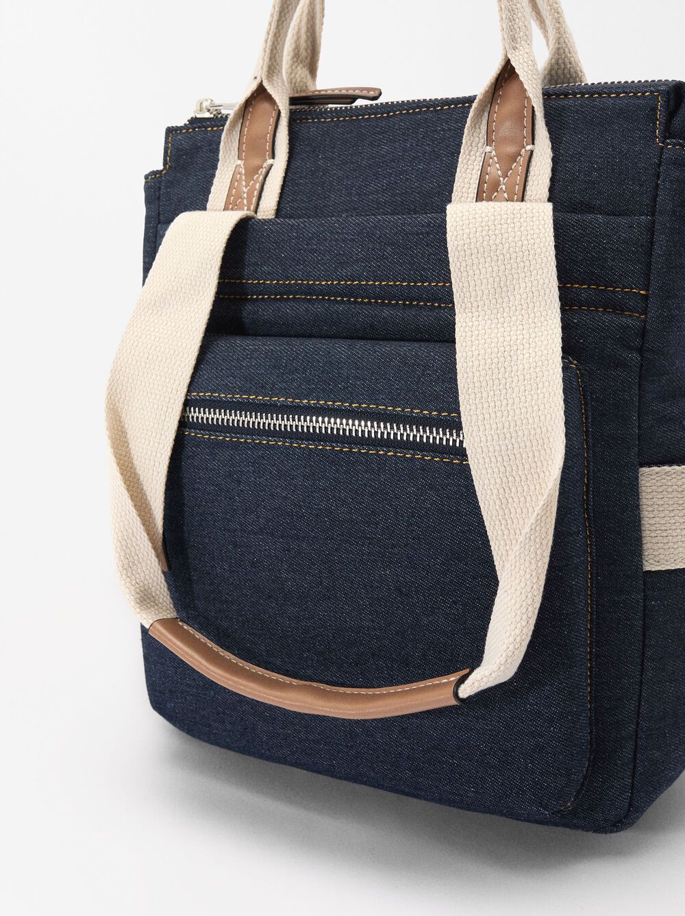 Denim Backpack With Multi-Way Straps image number 2.0