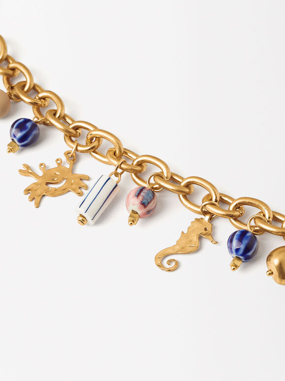 Bracelet Avec Maillons Et Breloques, Multicolore, hi-res