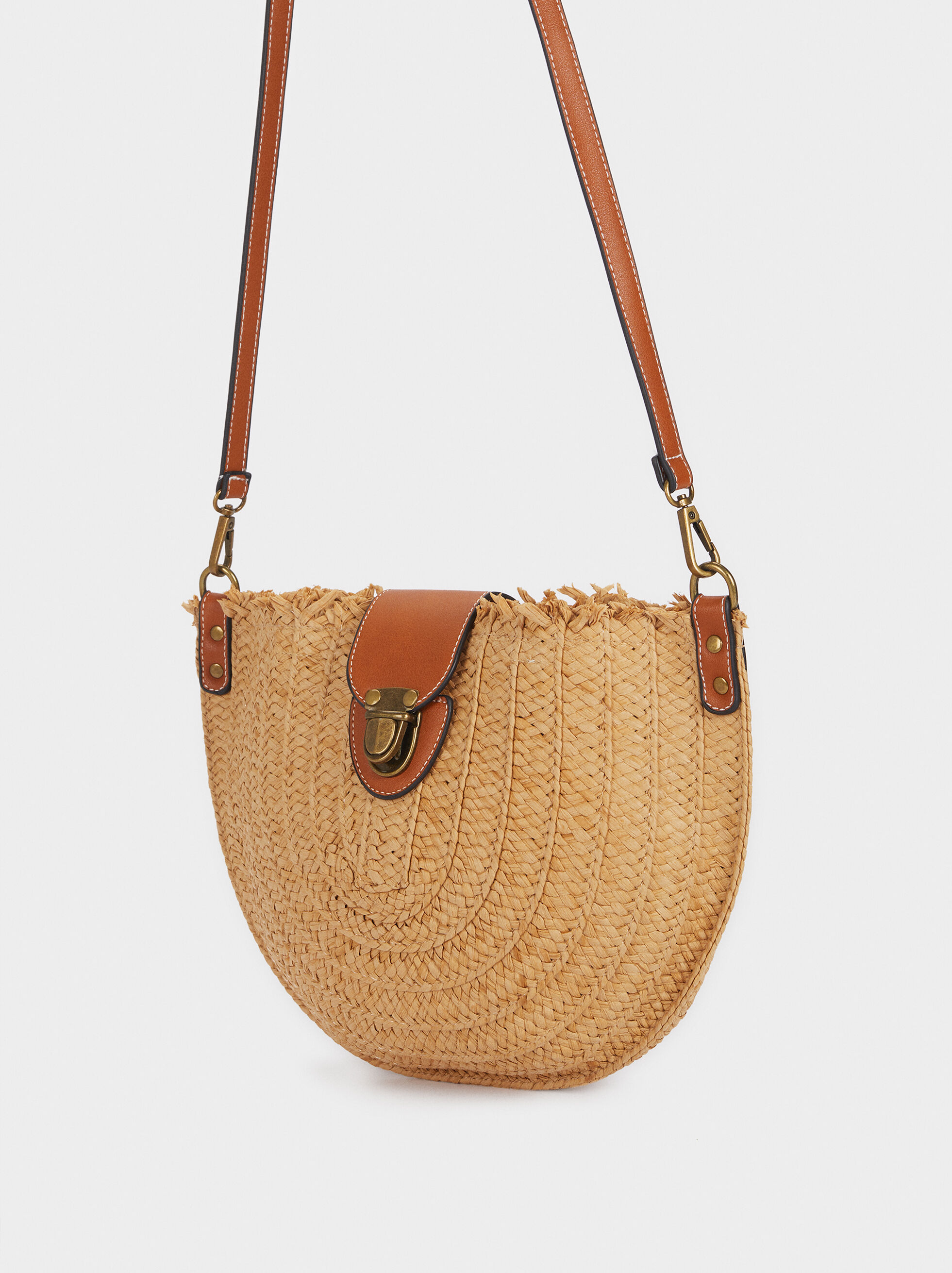 raffia crossbody bag