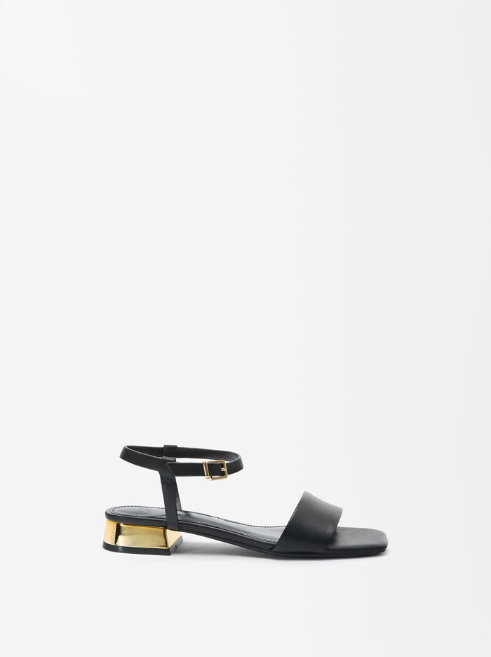 Online Exclusive - Sandals With Golden Heel