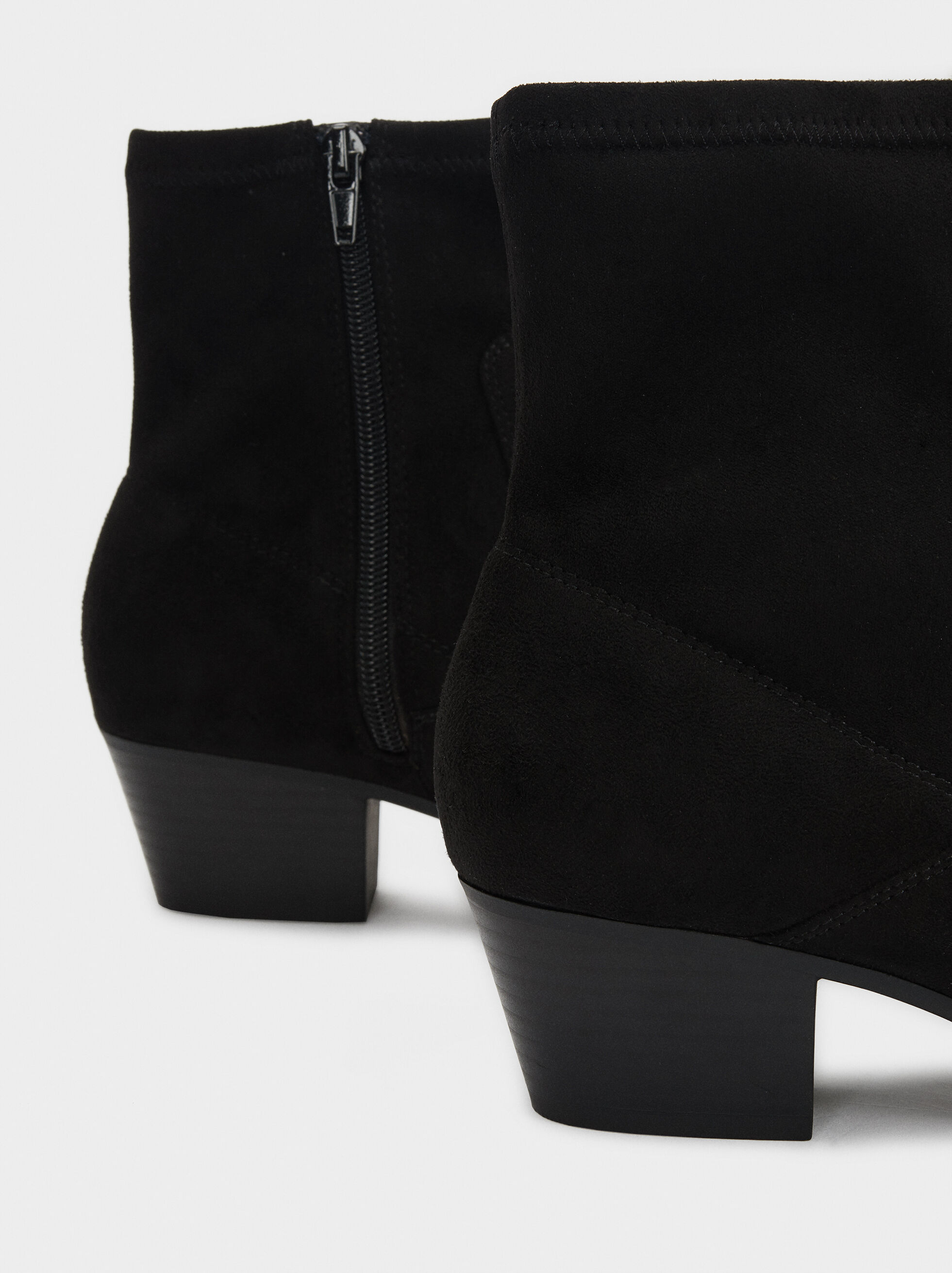 stretch ankle boots black