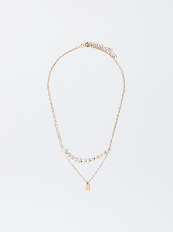 Gold Necklace With Pearls