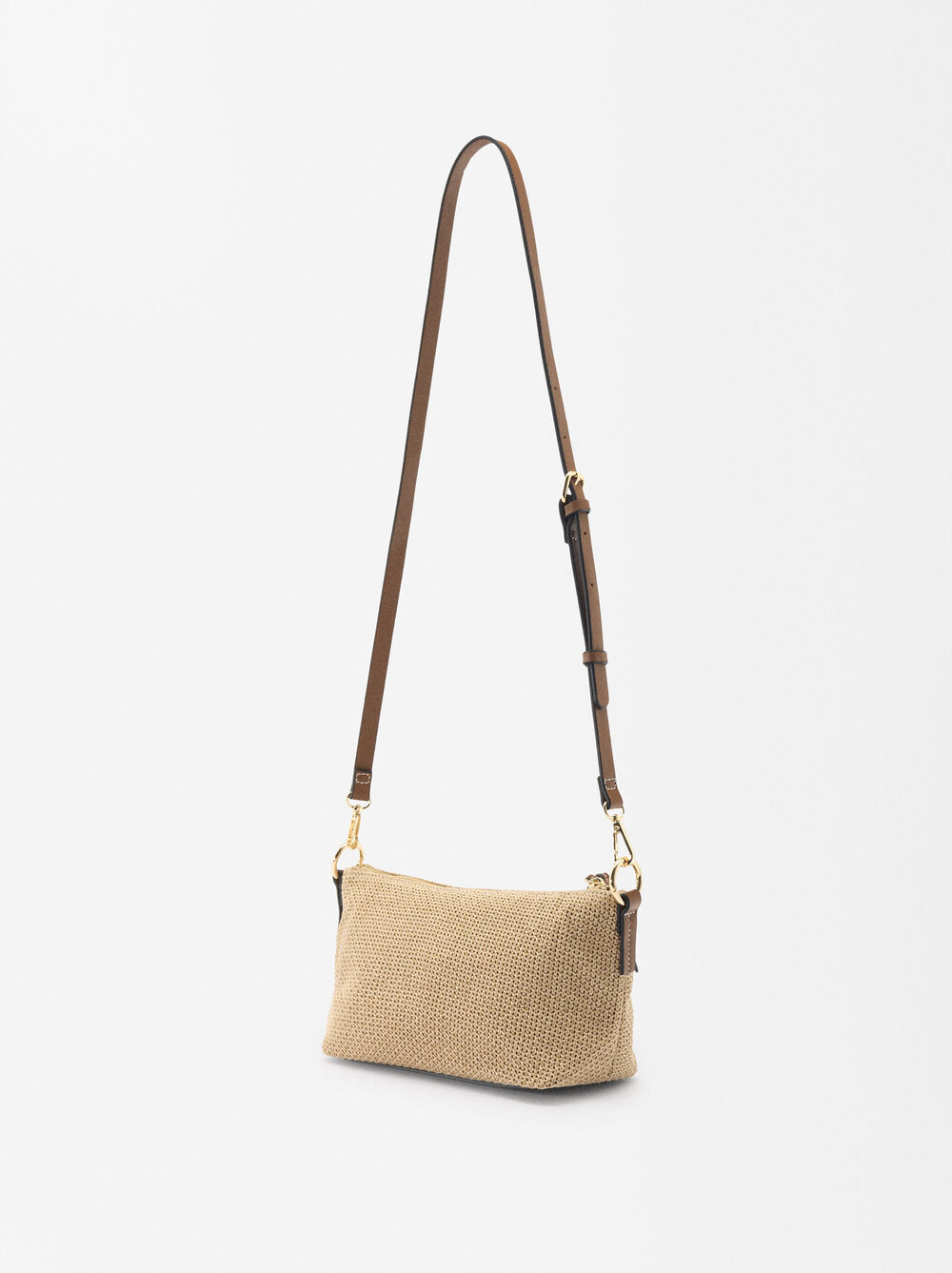 Straw-Effect Crossbody Bag S image number 3.0