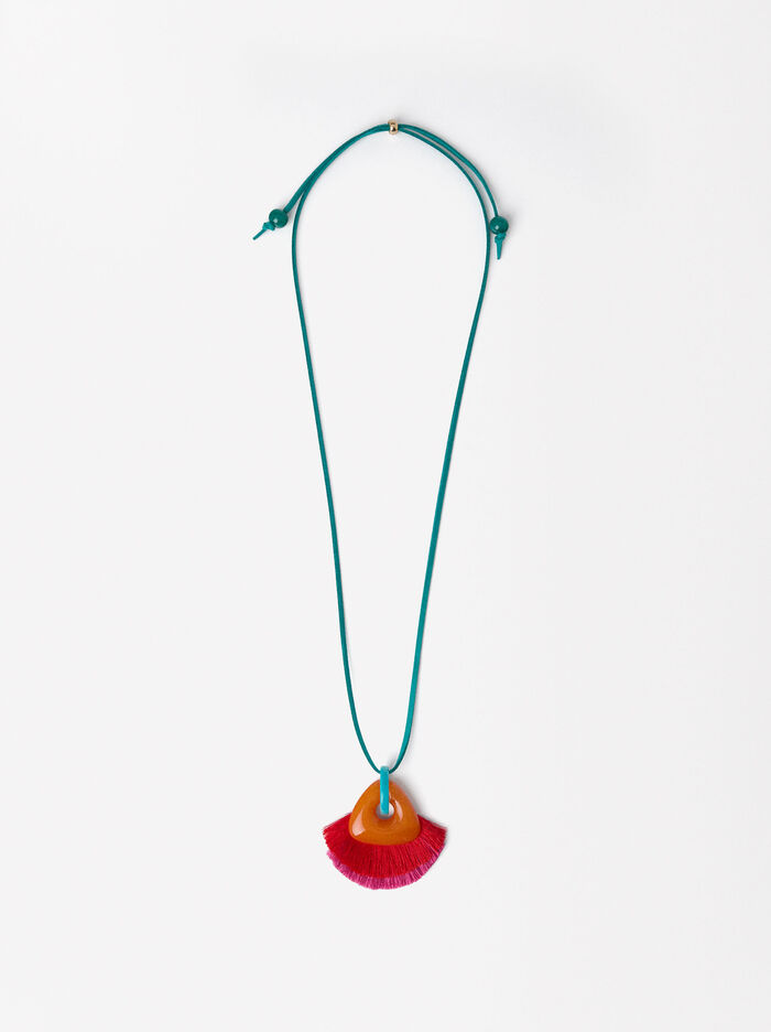 Online Exclusive - Adjustable Fringed Necklace