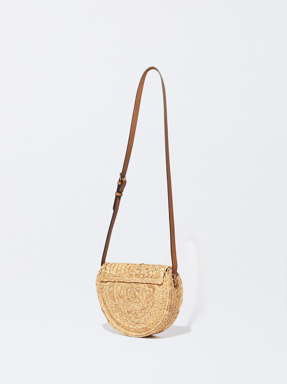 Accessorize cross body bag in natural straw