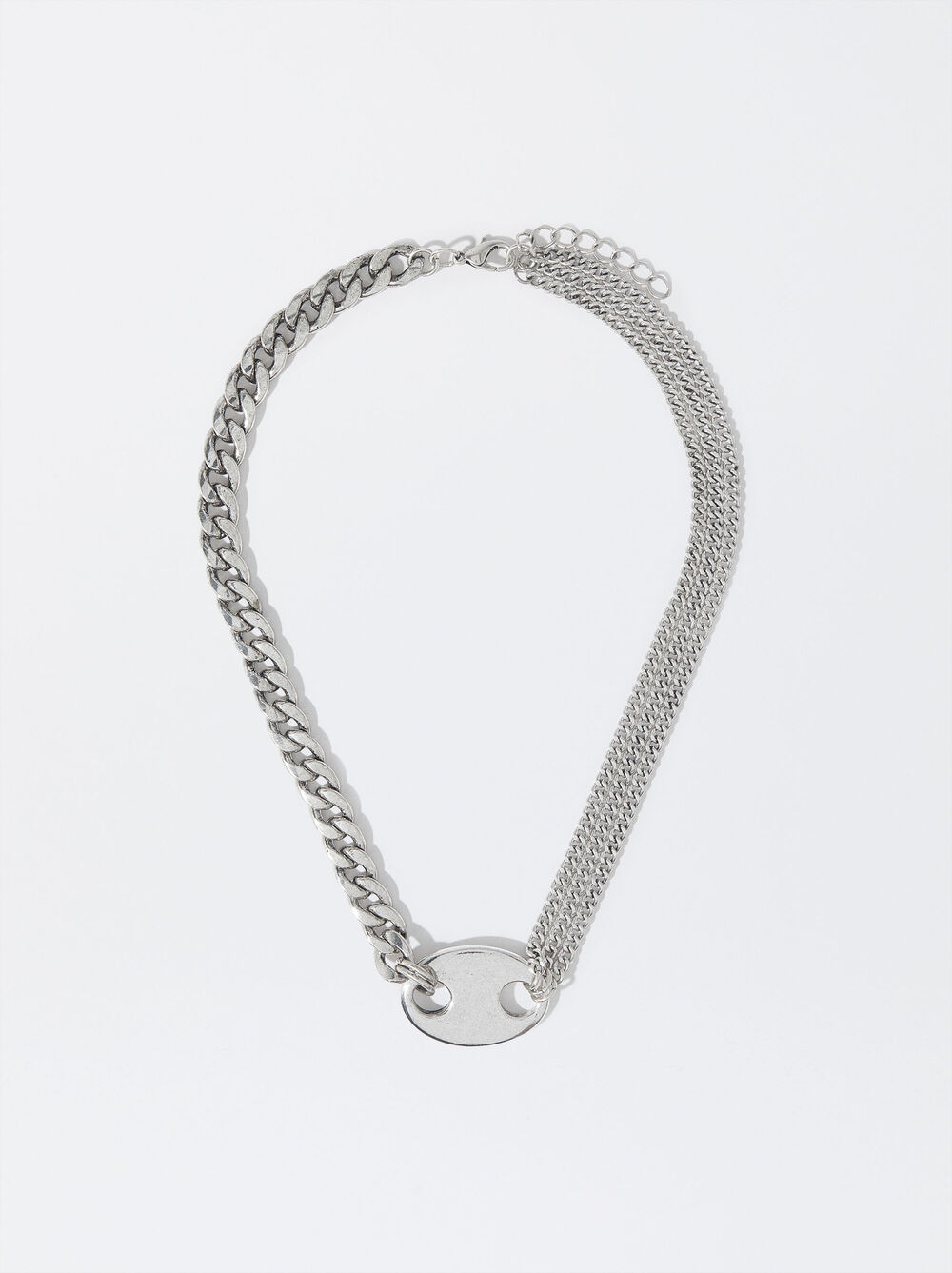 Silver Multi-Chain Necklace image number 1.0
