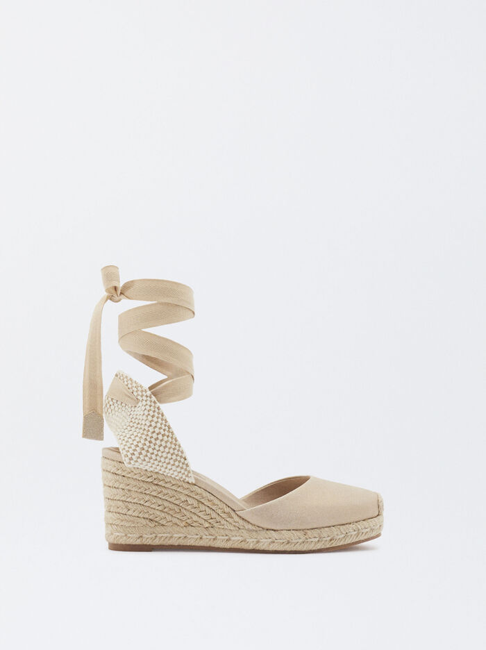 Wedge Sandals Fabric 