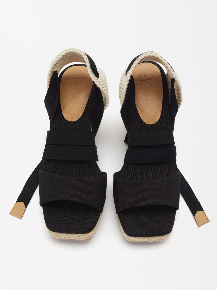 Sandalias Cuña Tejido - Exclusivo Online