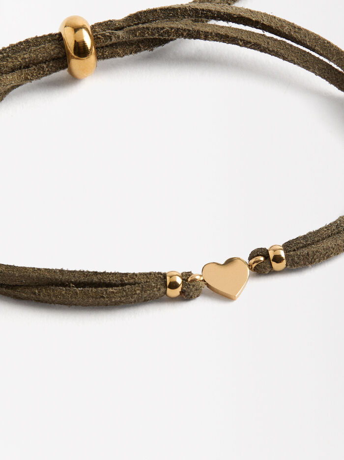 Pulsera Ajustable Con Charm - Acero Inoxidable