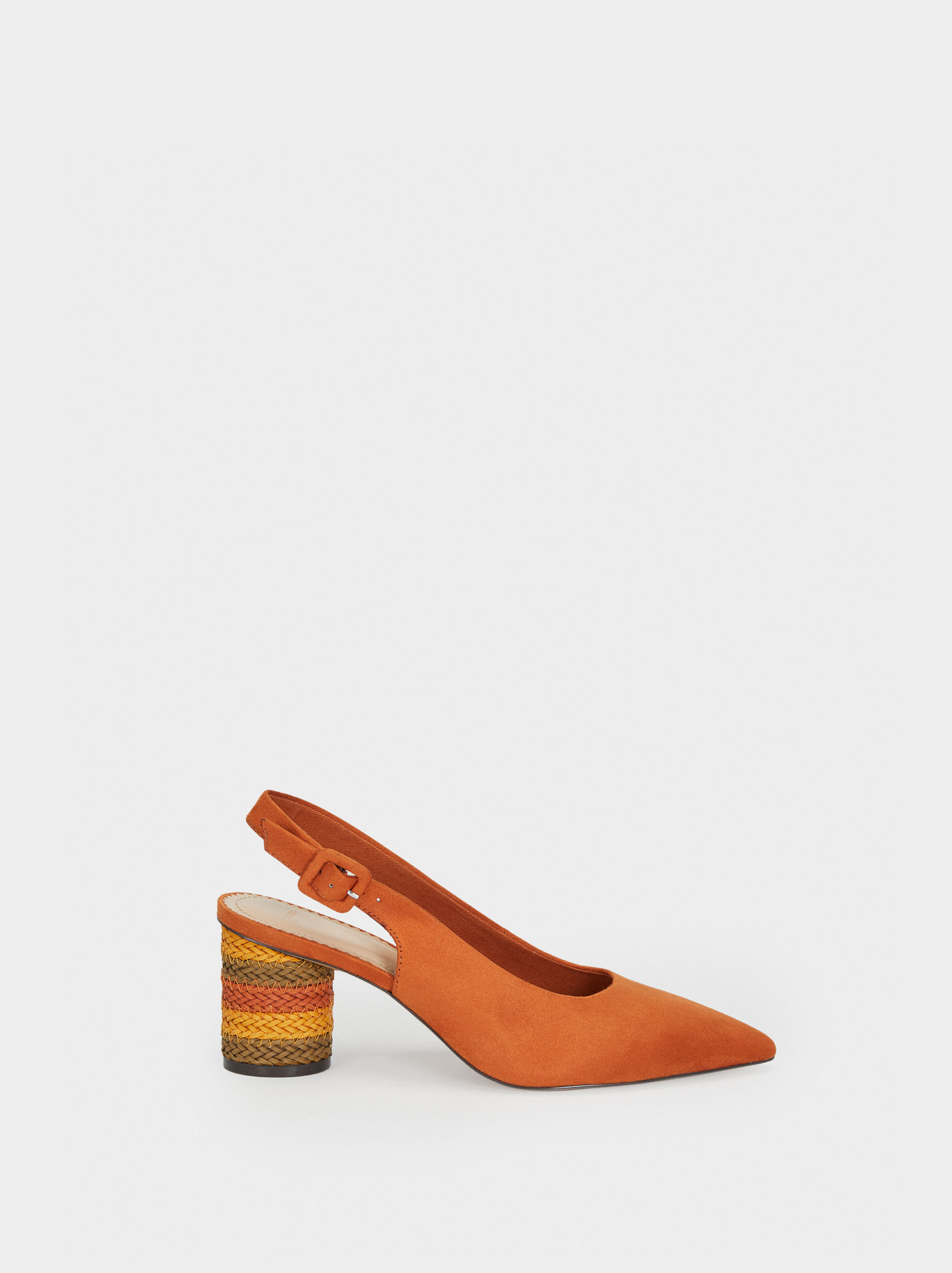 Multicoloured Plaited Heel - Orange 