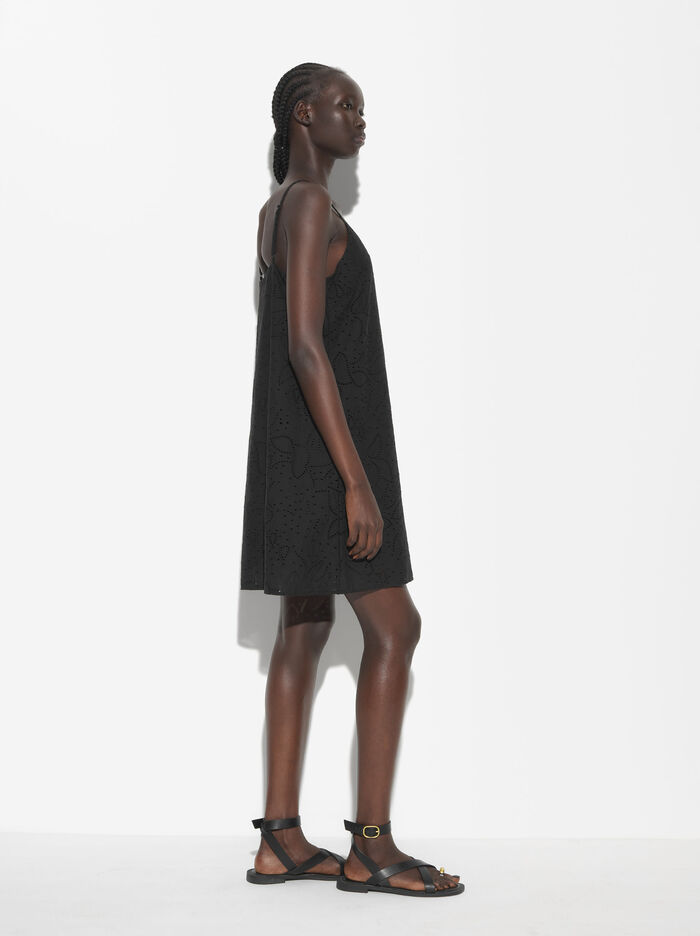 Online Exclusive - Kleid Mit Durchbrochener Stickerei