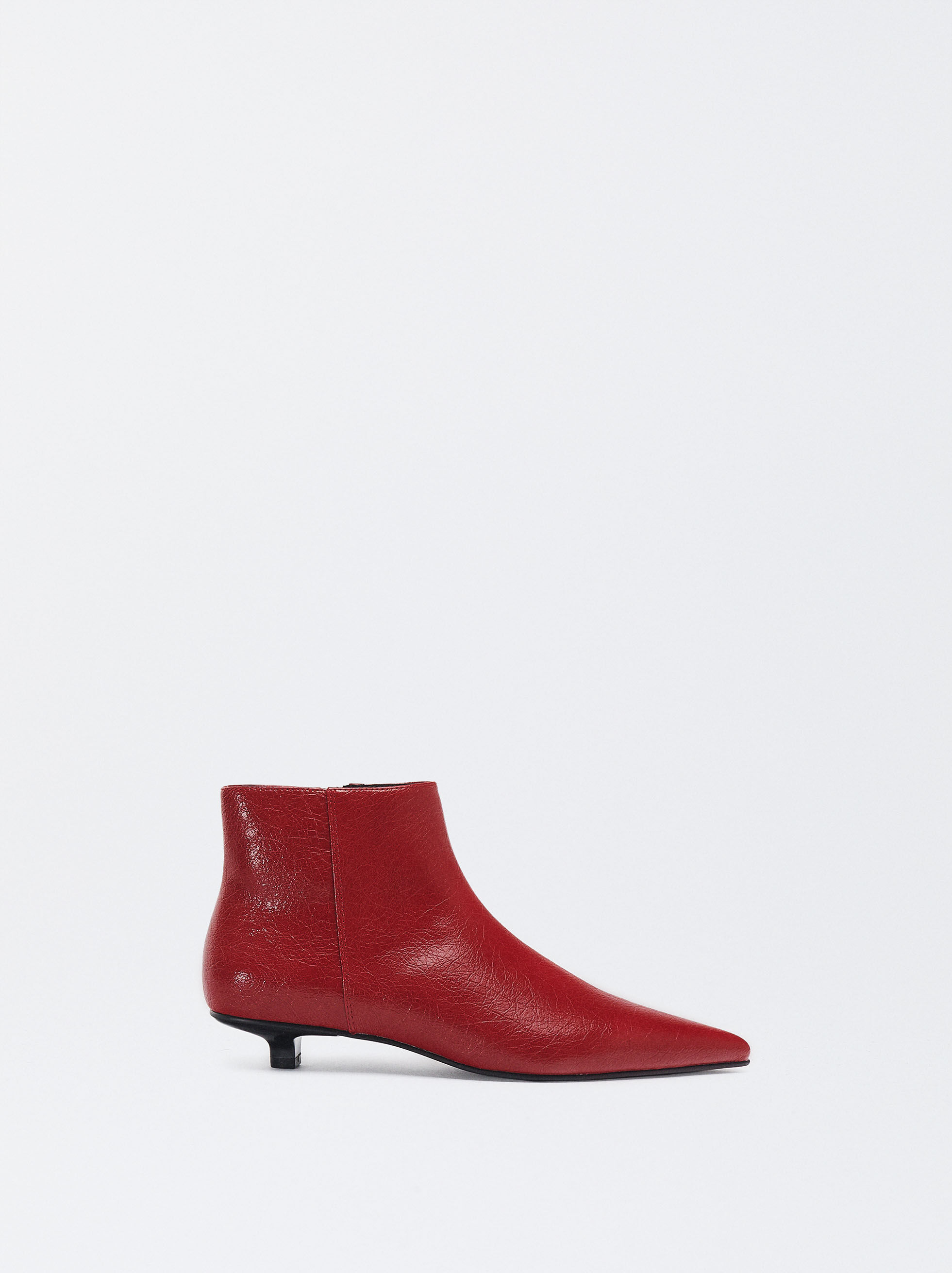 SOFT LEATHER HIGH HEELED ANKLE BOOTS - Black | ZARA United States