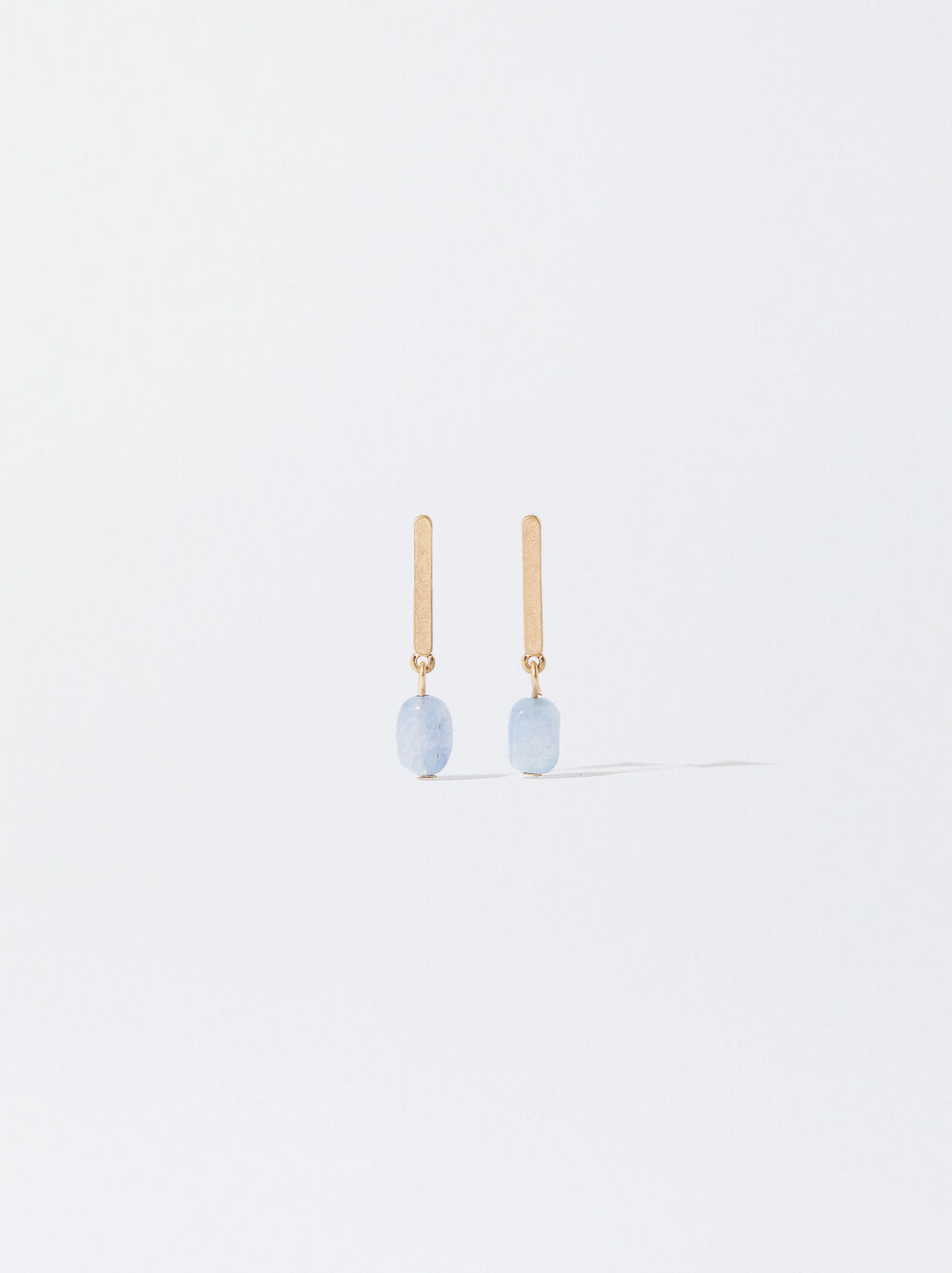 Gold-Toned Earrings With Stone image number 0.0