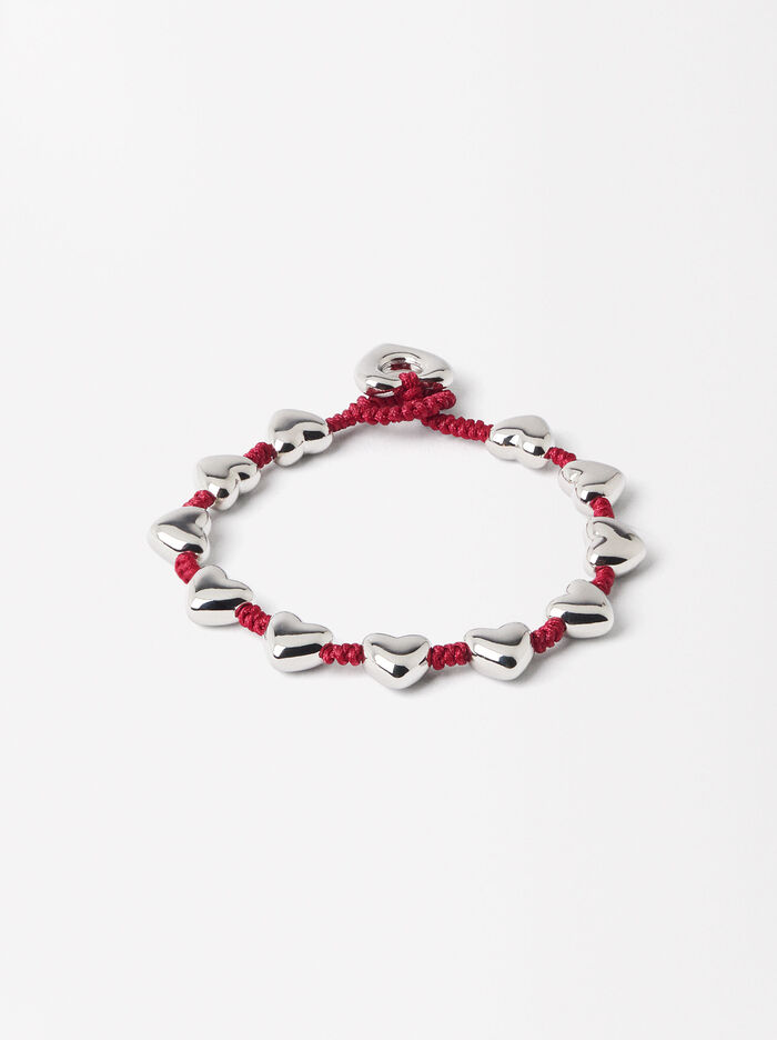 Silver Bracelet With Hearts