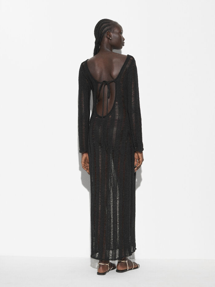 Online Exclusive - Dzianinowy Sukienka Ażurowy