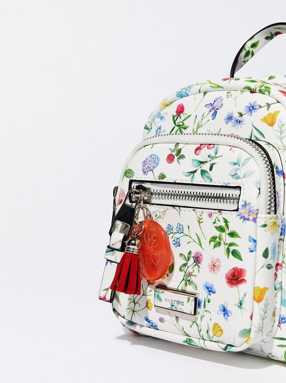facil de manejar falso secuestrar Floral Print Mini Backpack - Red - Woman - Backpacks - parfois.com