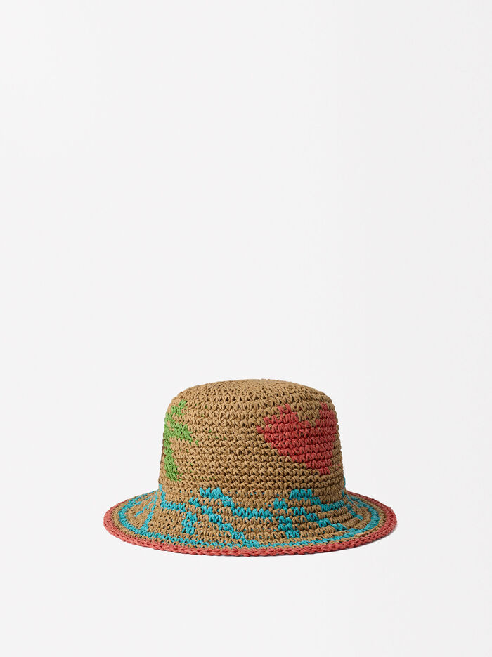 Printed Braided Bucket Hat