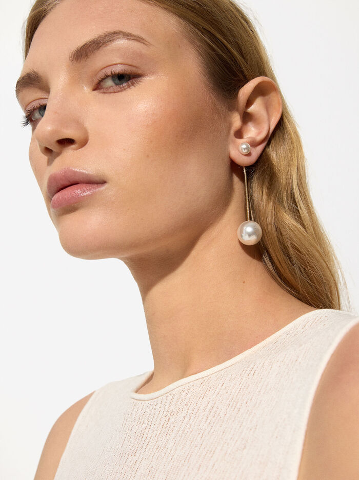 Long Pearls Earrings