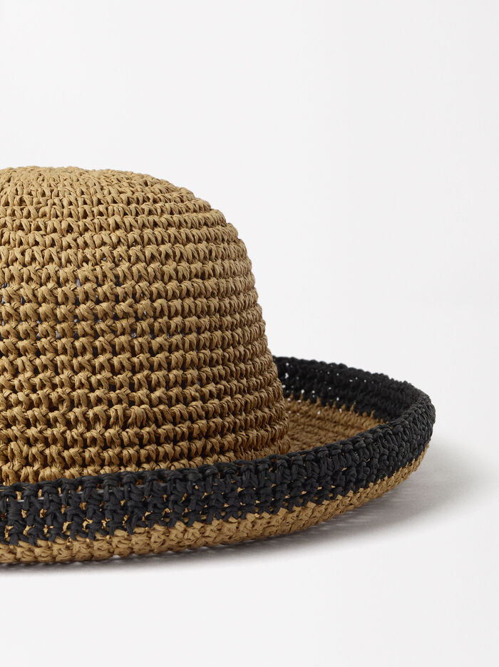Bucket Hat Mit Raphia-Textur
