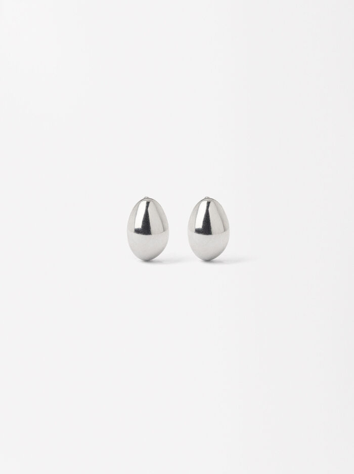 Oval Stainless Steel Earrings