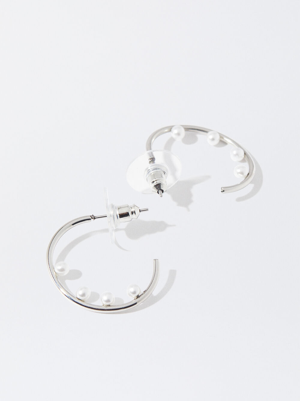 Stainless Steel Earrings With Pearls
