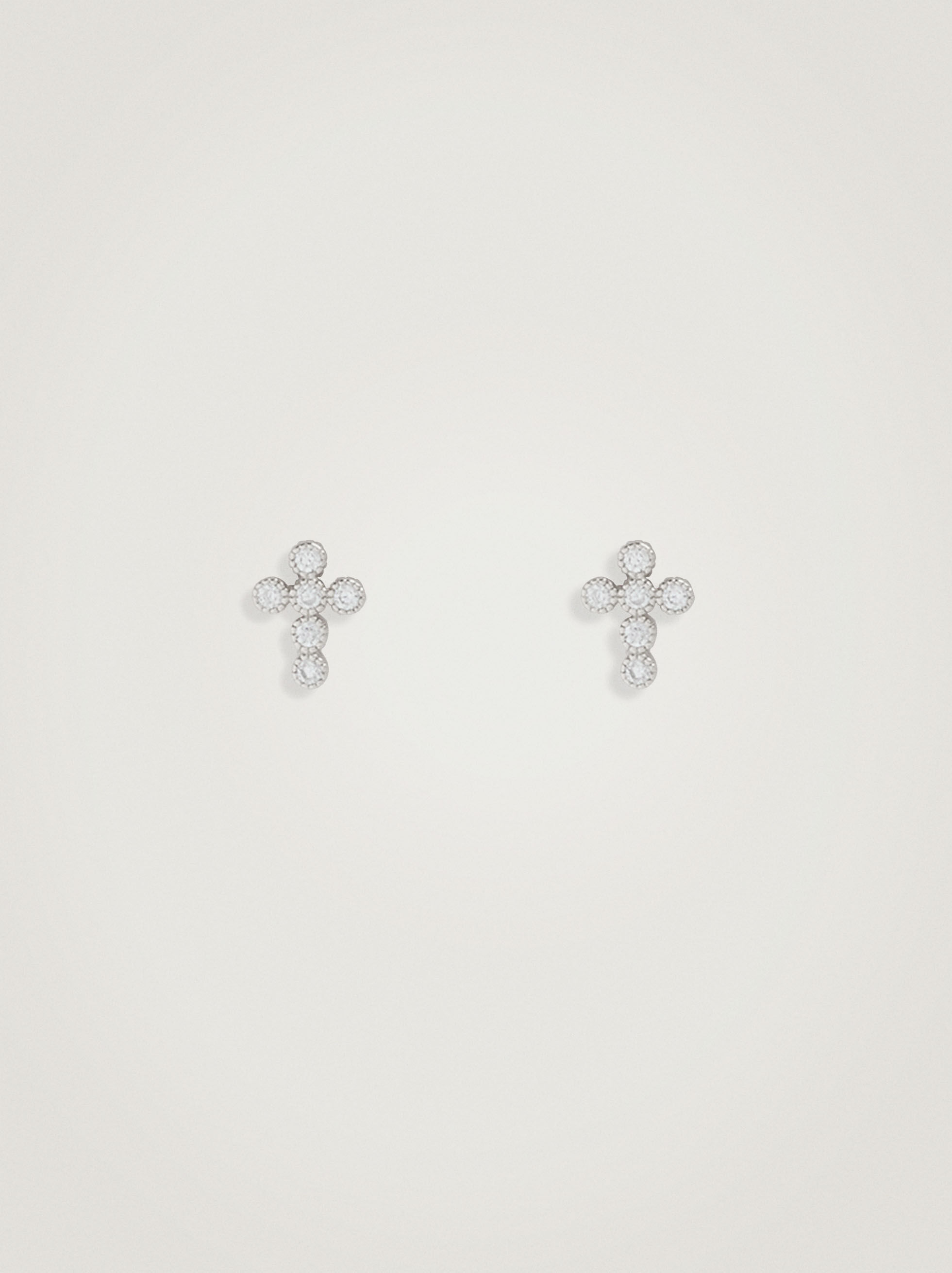 925 Silver Studs With Zirconia - Silver - Woman - Earrings - parfois.com