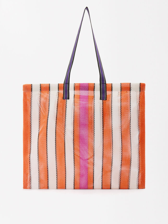 Mesh Fabric Shopper Bag