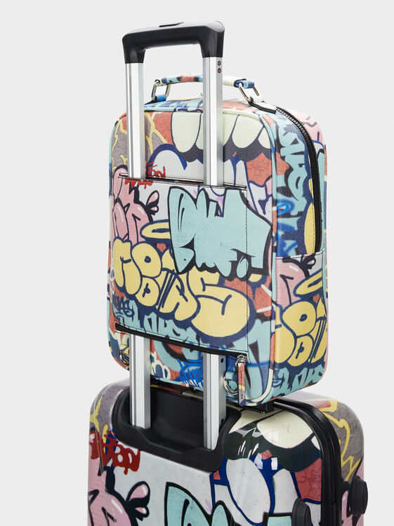 Graffiti Print Trolley Suitcase - Travel - parfois.com