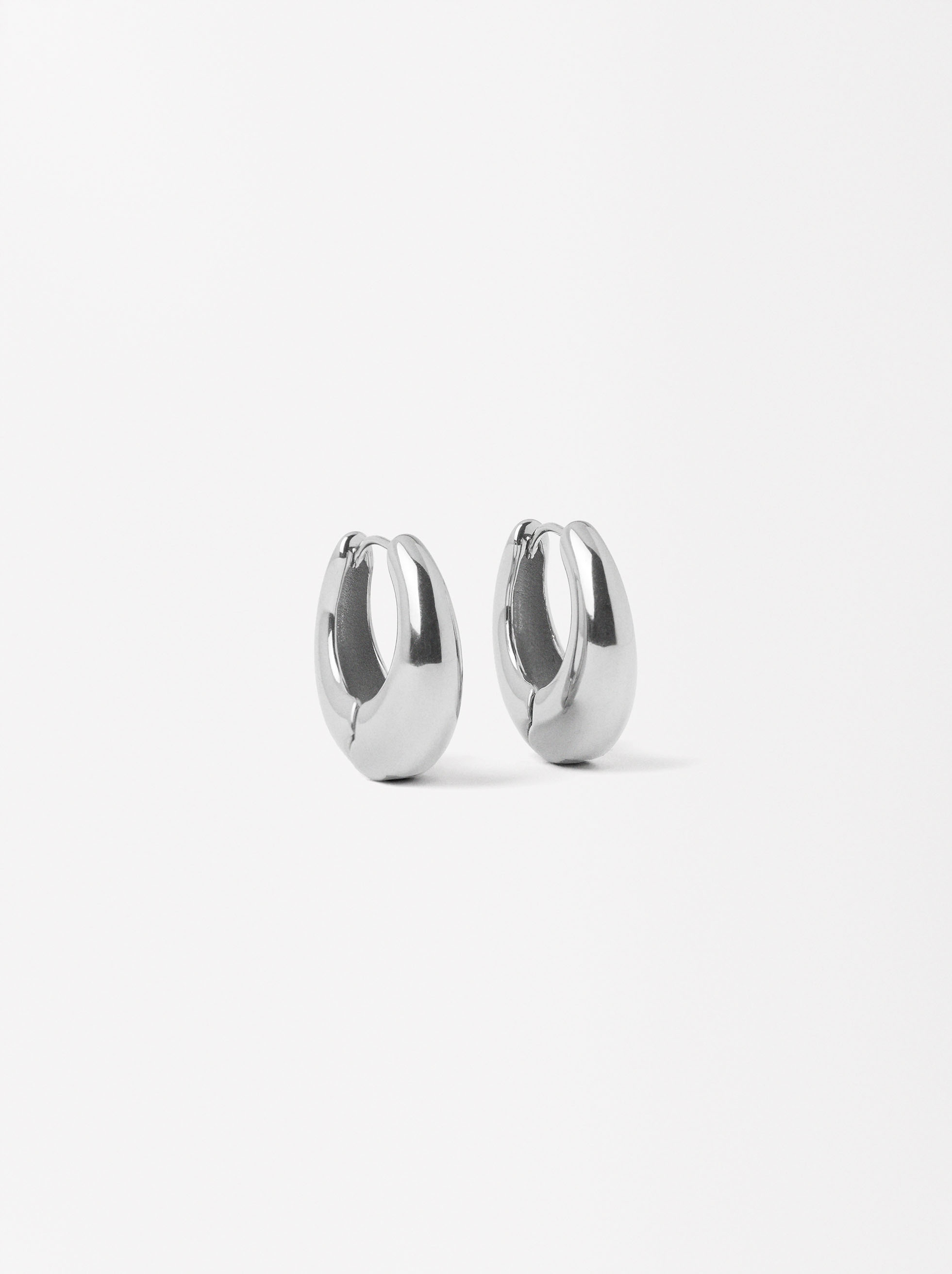 Long Hoop Earrings - Stainless Steel  image number 0.0