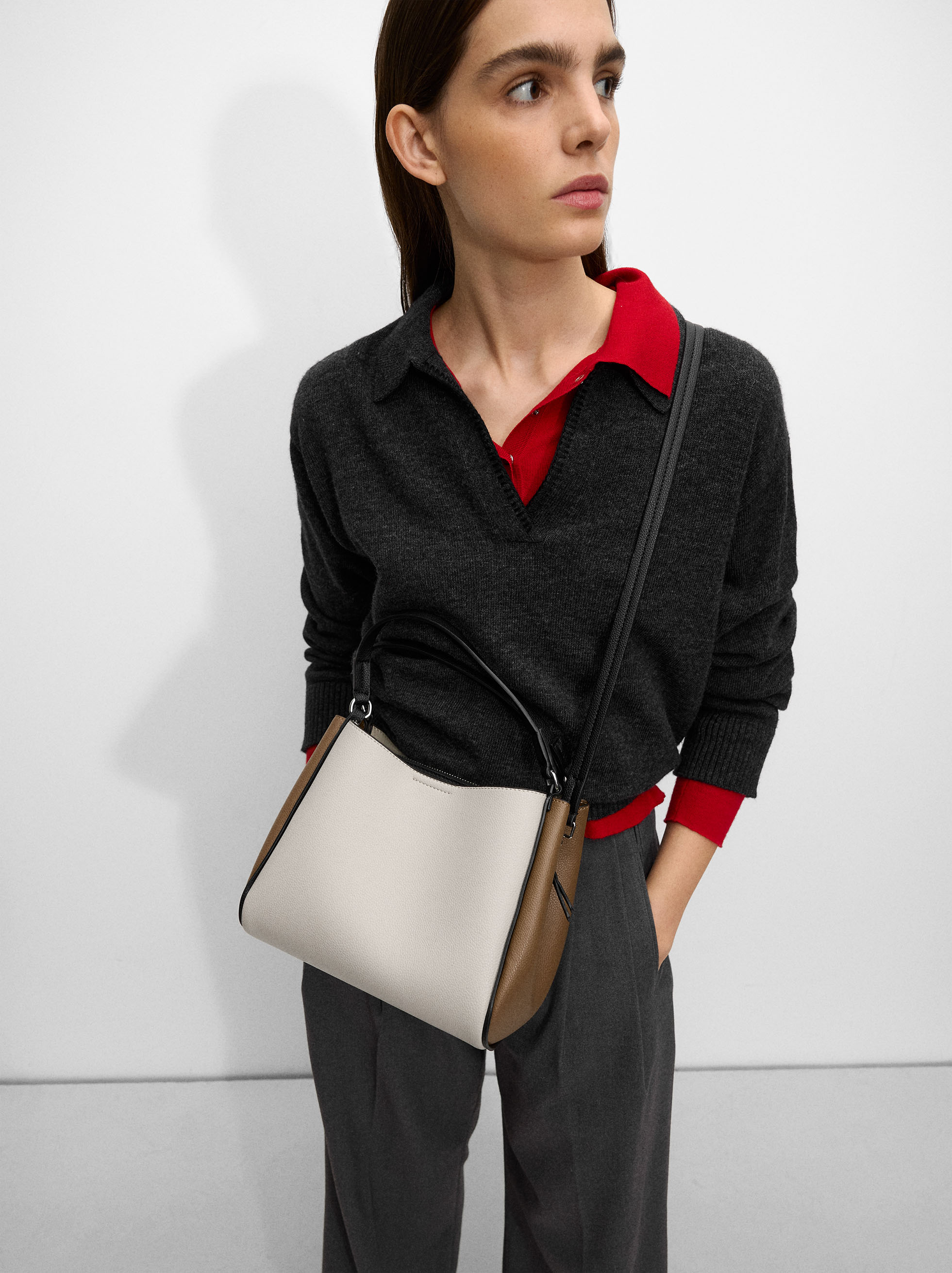 Bolso Tote Color Block image number 0.0