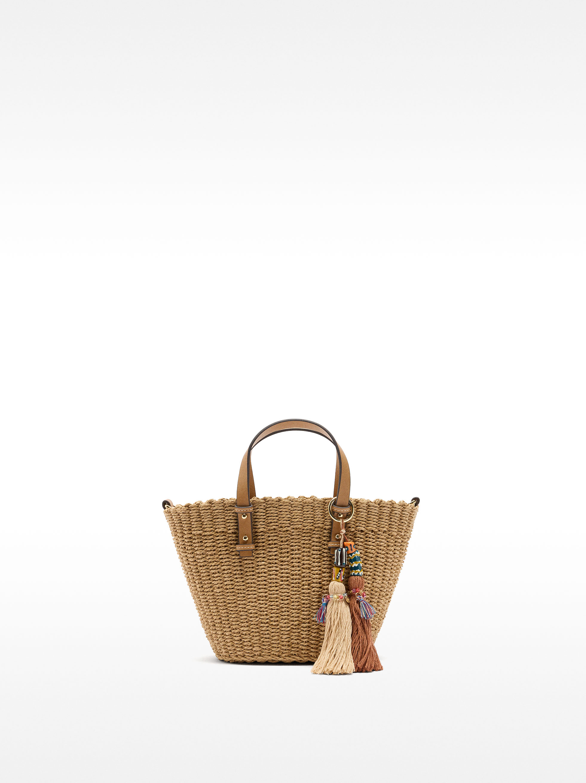 Tote bag with straw effect, LNC, hi-res