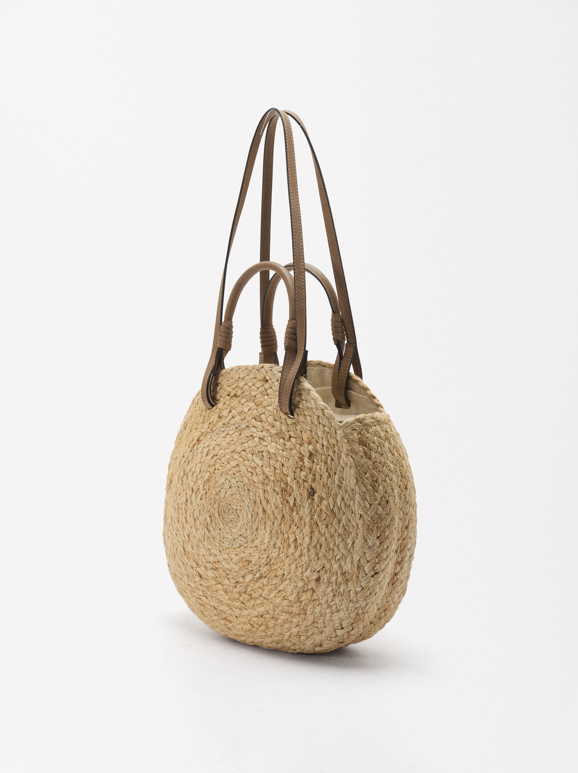 Bolso Shopper Efecto Rafia Colgante image number 3.0