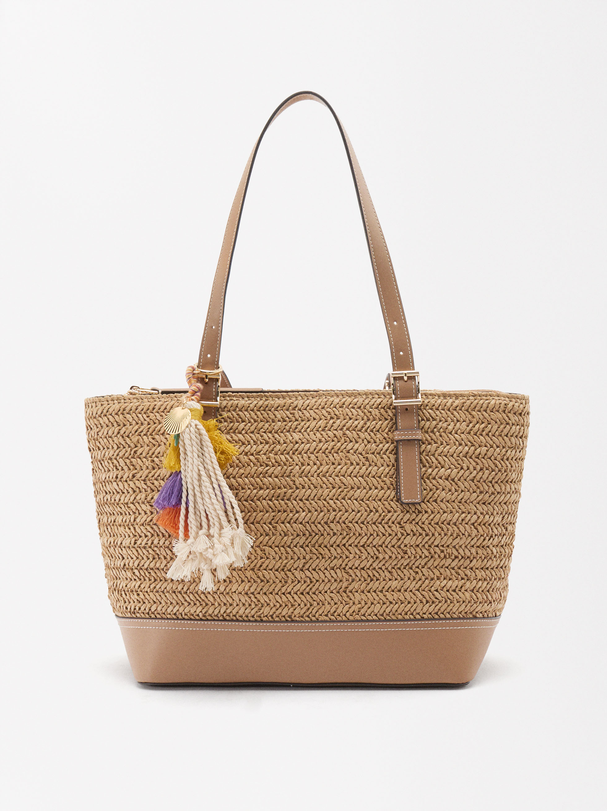 Bolso Shopper Efecto Rafia image number 0.0