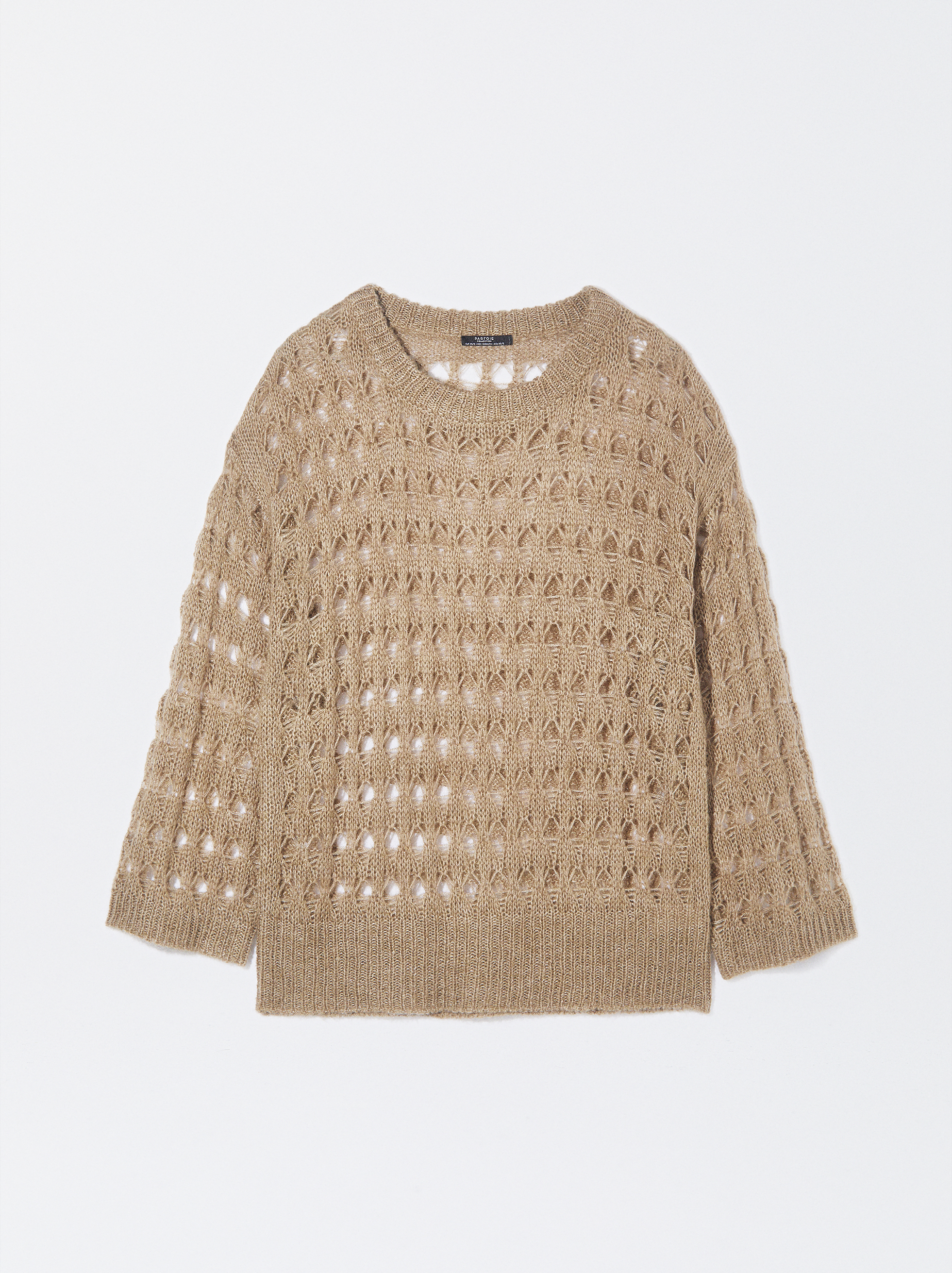 Open Knit Sweater With Wool image number 0.0