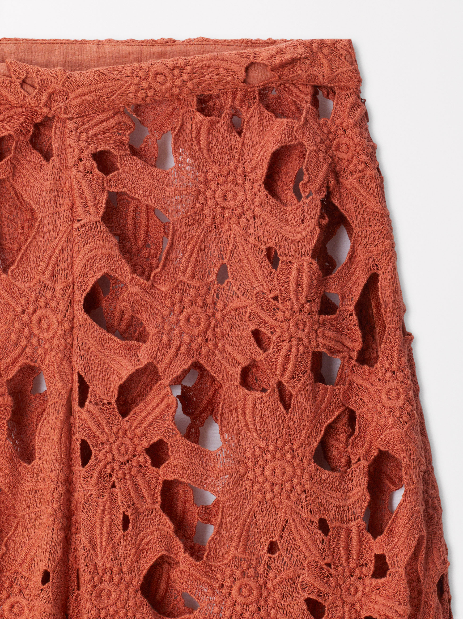 Online Exclusive - Pantaloni In Cotone Con Ricami image number 6.0
