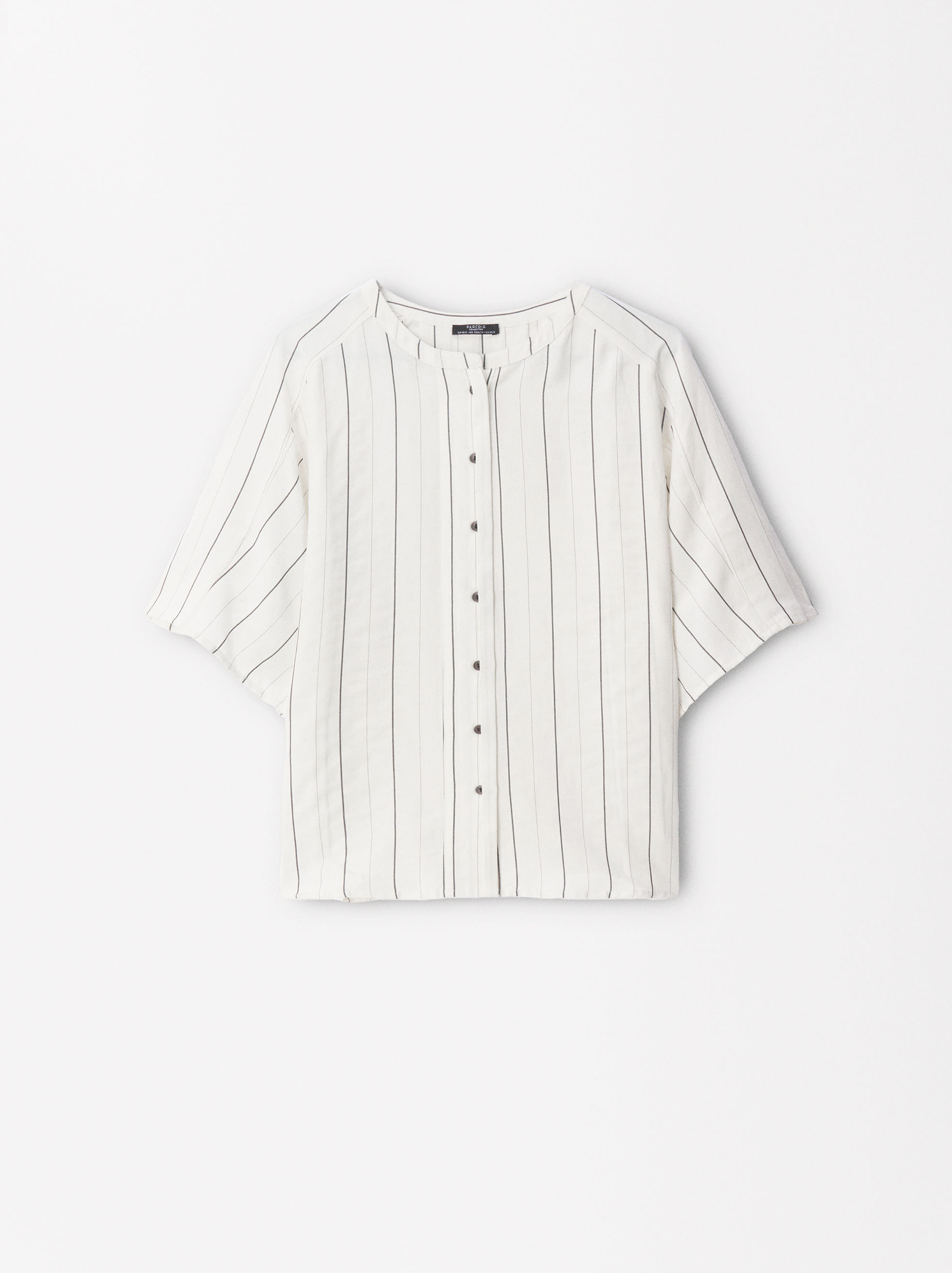 Short-Sleeved Shirt With Linen image number 5.0