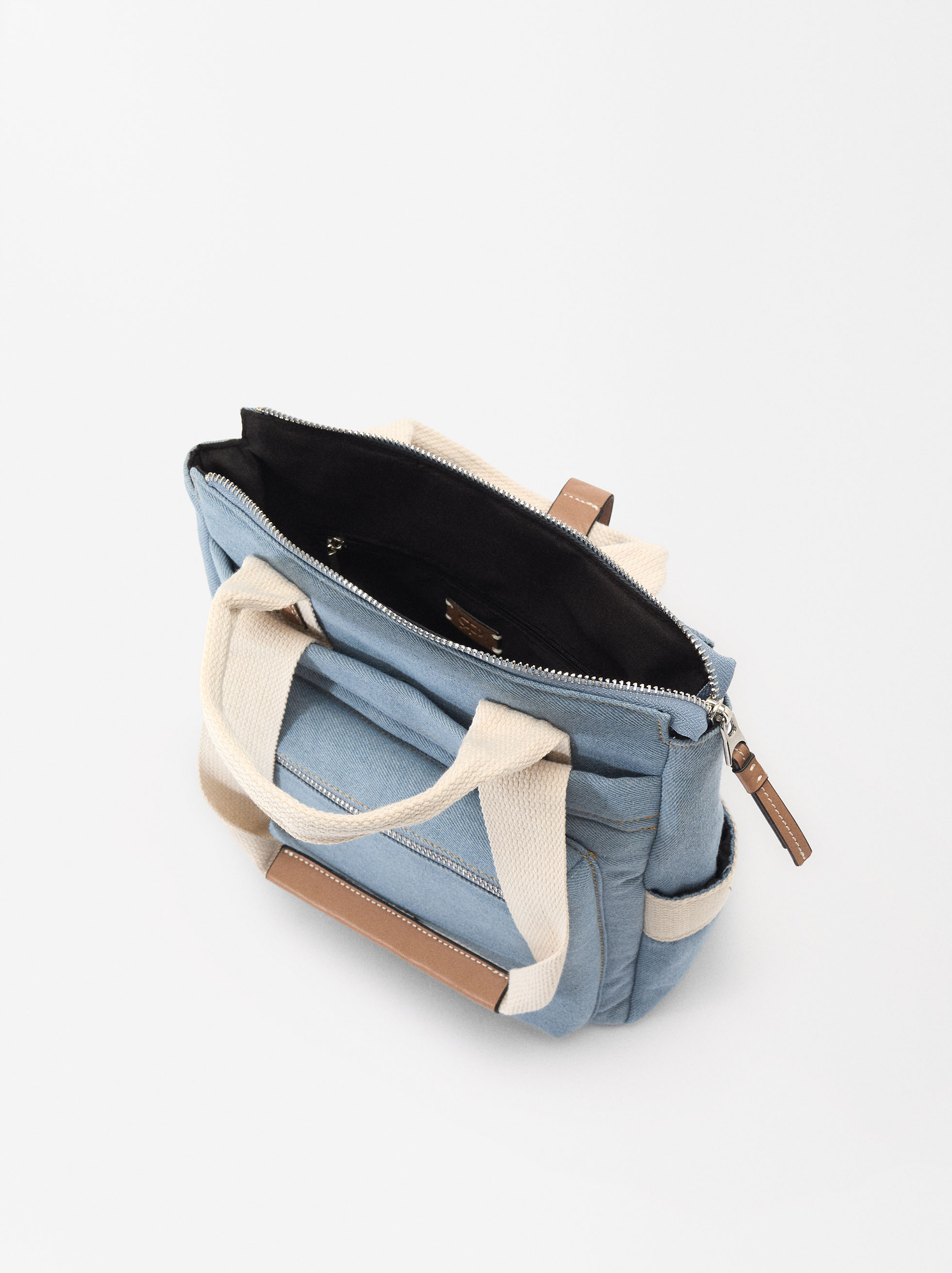 Denim Backpack With Multi-Way Straps image number 5.0